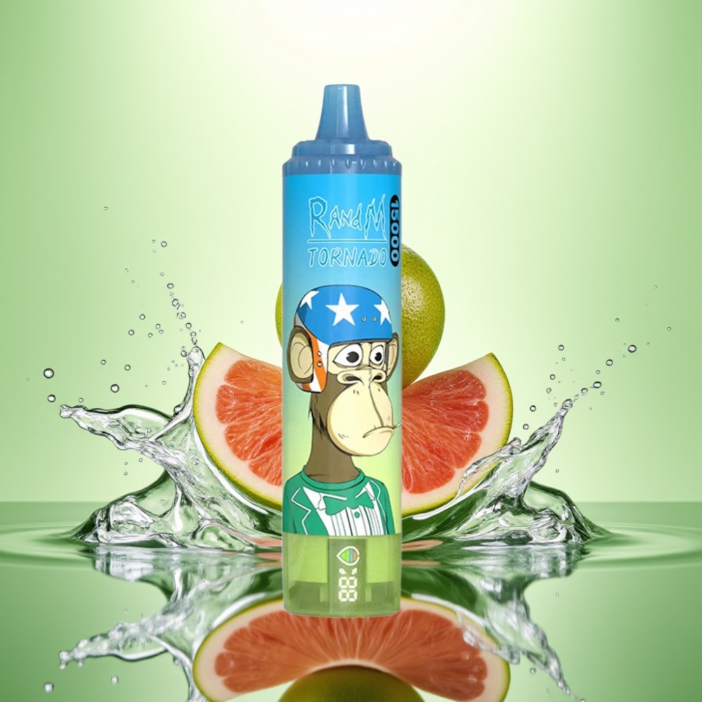 RandM Fumot Tornado 15000 Puff Şeffaf LCD Ekran Tip-C Şarj Ayıcı Aromalı Disposable Vape