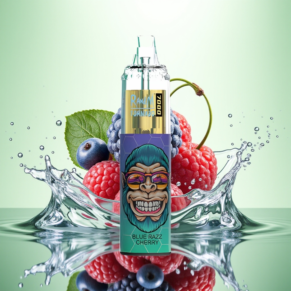 RandM Fumot Tornado 7000 Puf 14ML 850MAH Mesh Coil Type-C RGB Hava Ayarlı Mavi Ahudulu Kiraz