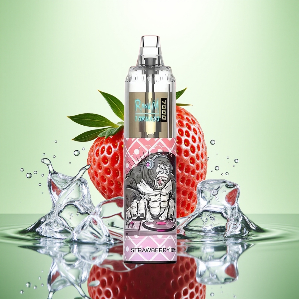 RandM Fumot Tornado 7000 Puf 14ML 850MAH Mesh Coil Type-C RGB Hava Ayarlı Çilek Buz