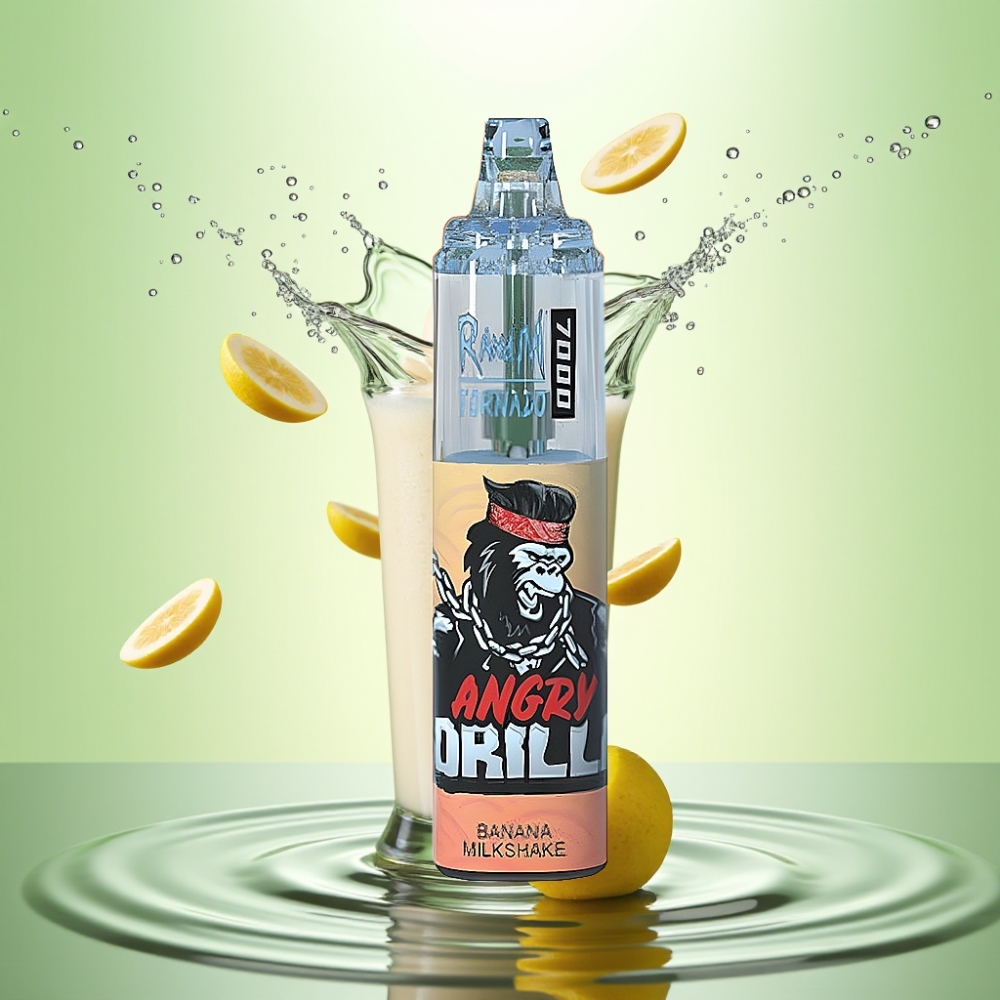 RandM Fumot Tornado 7000 Puf 14 ML E-sıvı 850 MAH Pil Mesh Coil Type-C RGB Hava Ayarlı Muzlu Milkshake