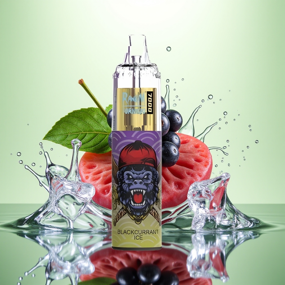 RandM Fumot Tornado 7000 Puff 14ML 850MAH Mesh Coil Type-C RGB Hava Ayarlı Böğürtlen Buz