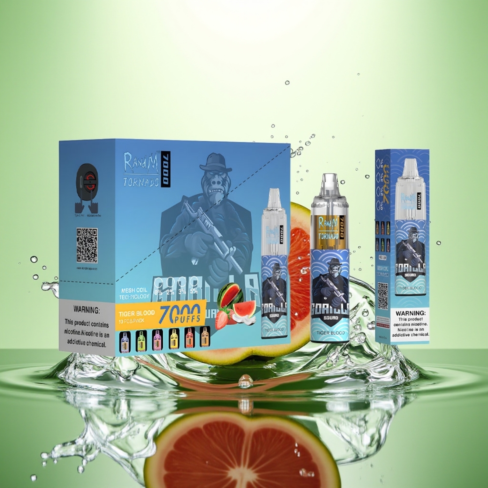 RandM Fumot Tornado 7000 Puff 14ML 850MAH Mesh Coil Type-C RGB Hava Ayarlı Kaplan Kanı