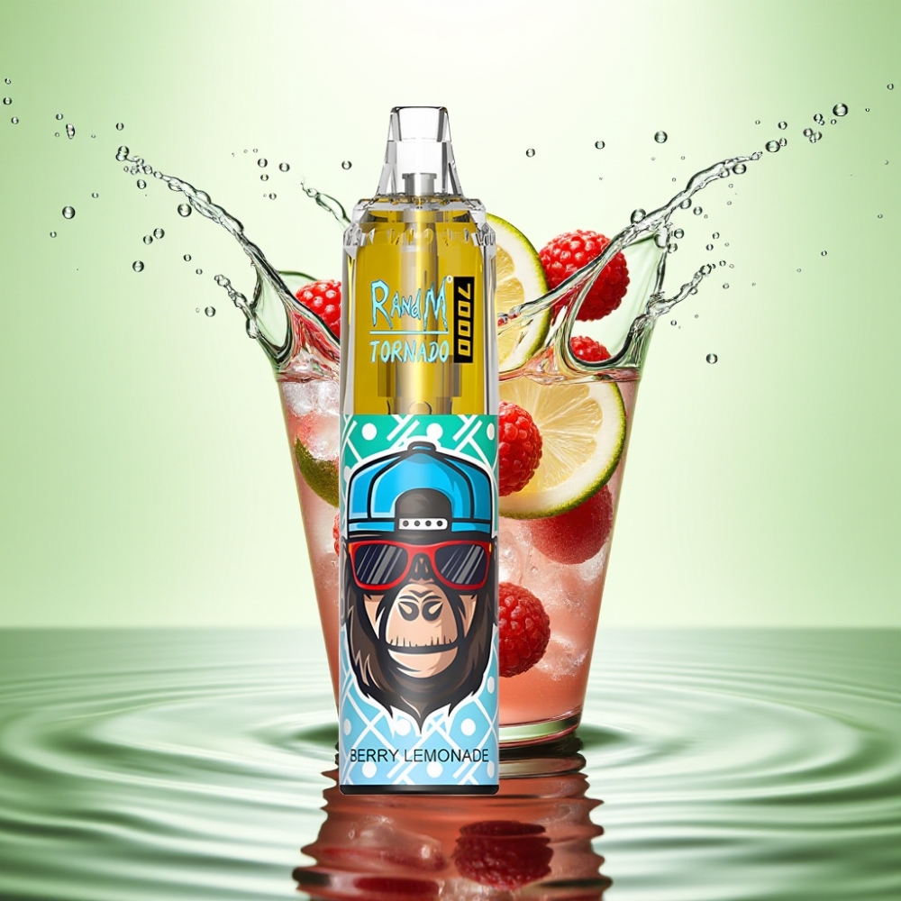 RandM Fumot Tornado 7000 Puff 14ML 850MAH Mesh Coil Type-C RGB Hava Ayarlı Meyveli Limonata Disposable Vape