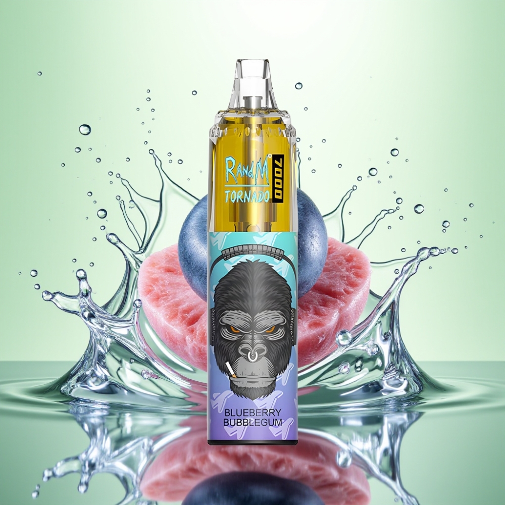 RandM Fumot Tornado 7000 Puff 14ML 850MAH Mesh Coil Type-C RGB Light Hava Ayarlı Yaban Merseni Sakız Aromalı