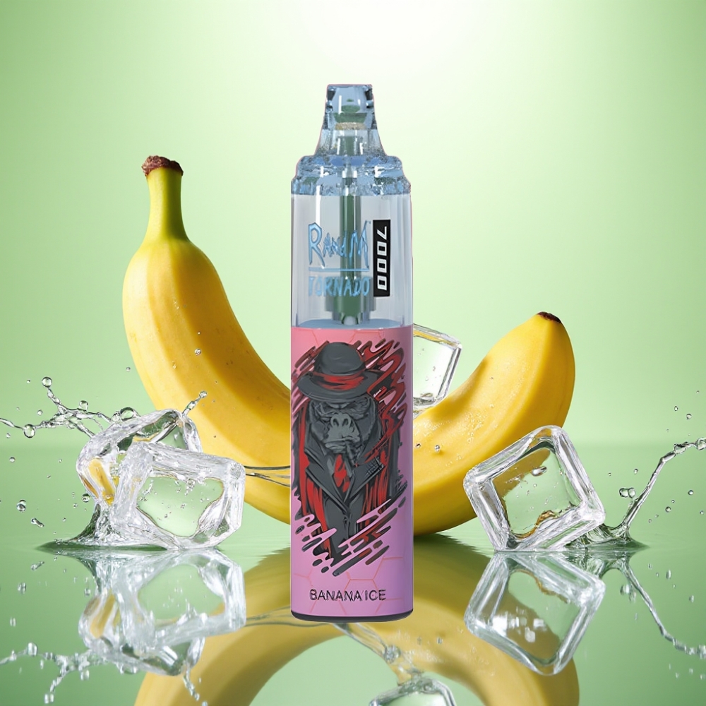 RandM Fumot Tornado 7000 Puff Şarjlı Tip-C RGB Işık Ayarlandırılabilir Hava Muz Buz Disposable Vape