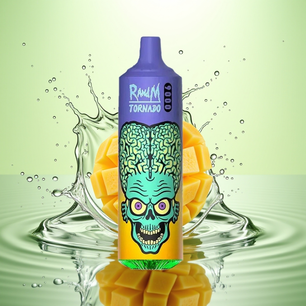 RandM Fumot Tornado 9000 Puf Şeftali Mango 850mAh 18mL Mesh Coil RGB Ekran