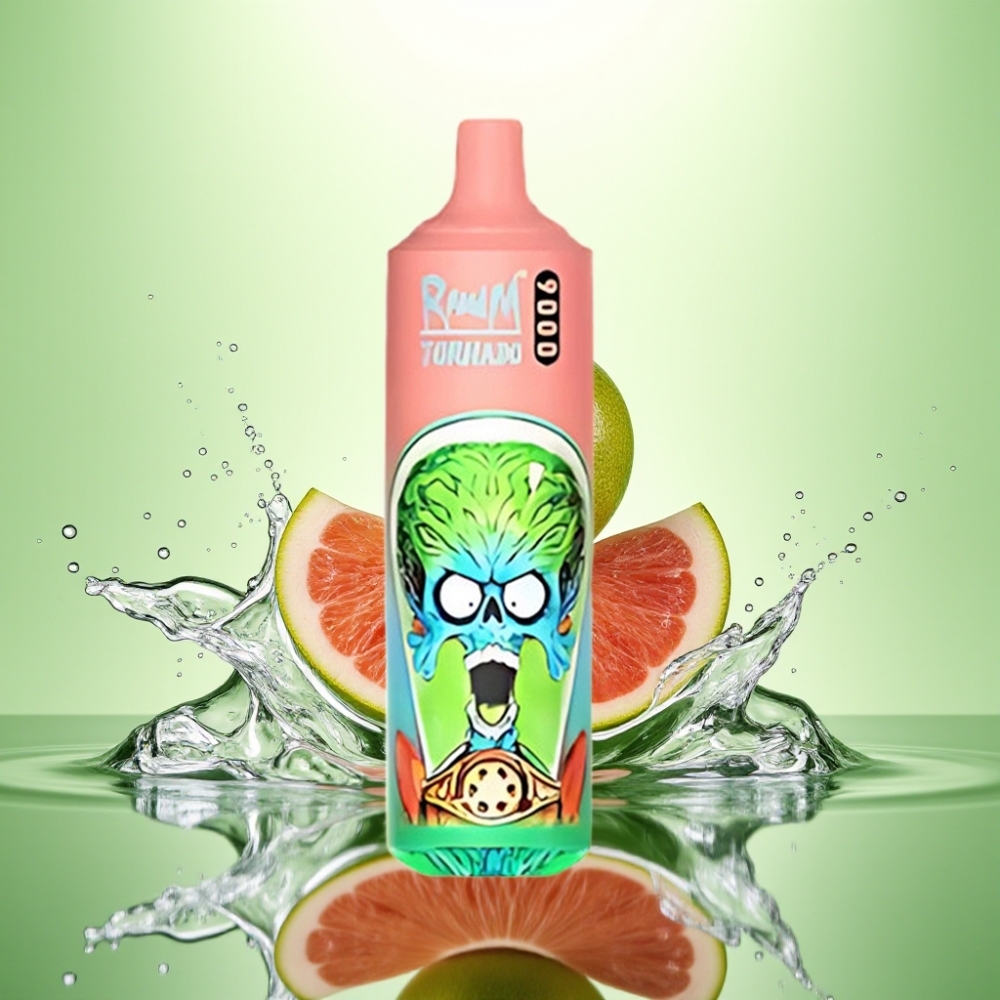 RandM Fumot Tornado 9000 Puff Şarj Edilebilir 850 mAh 18 mL Mesh Coil RGB Ekran 54 Çeşit Ayı Şekeri Aromalı