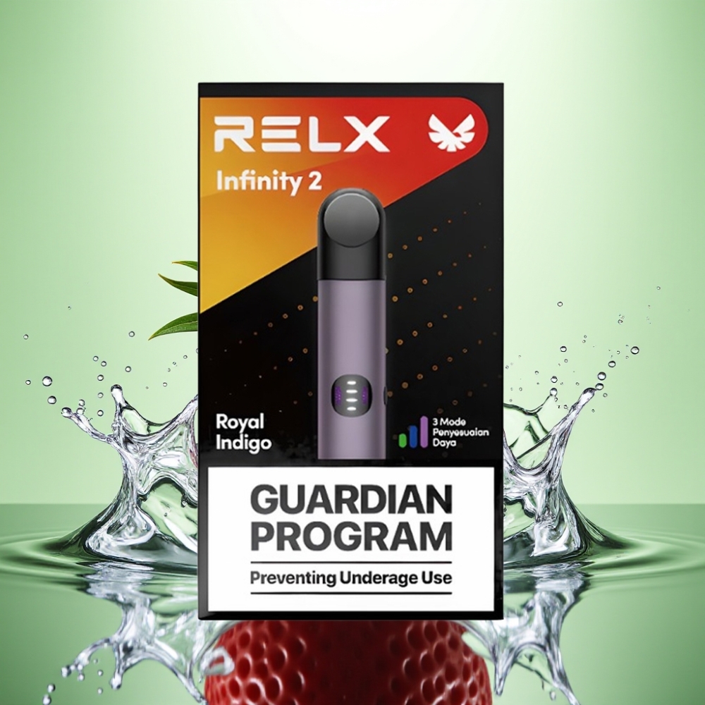 RELX Infinity 2 600-650 Puf Kraliyet Çivit Renkli Vape Cihazı 1.9ml 440mAh USB-C