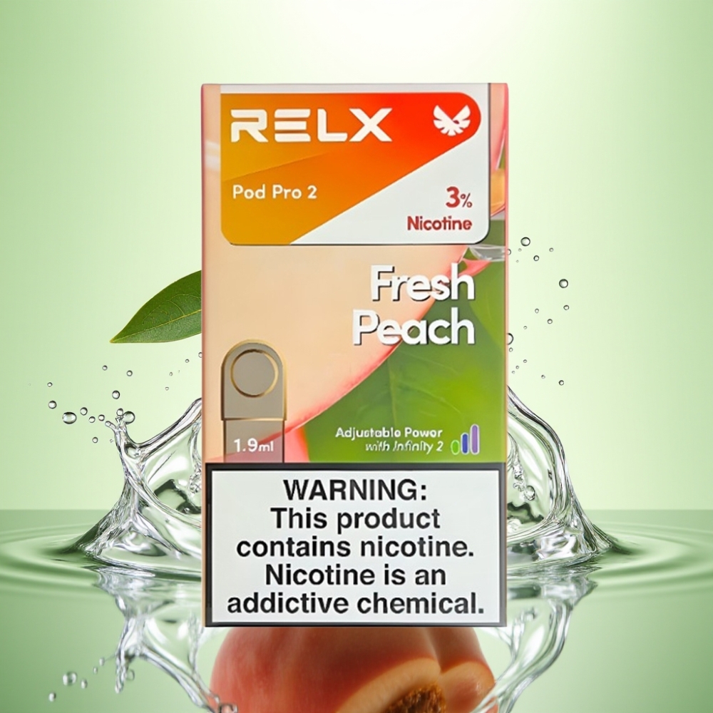 RELX Pod Pro 2 600 Puf 1.9ml 3 Nikotin Seviyesi Taze Şeftali Aromalı