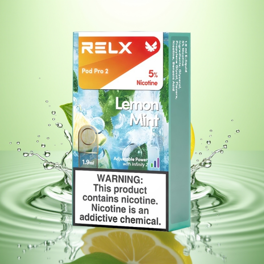 RELX Pod Pro 2 600 Puf %5 Nikotin Limon Nanesi Aromalı 1.9ml 3 Voltaj Modu