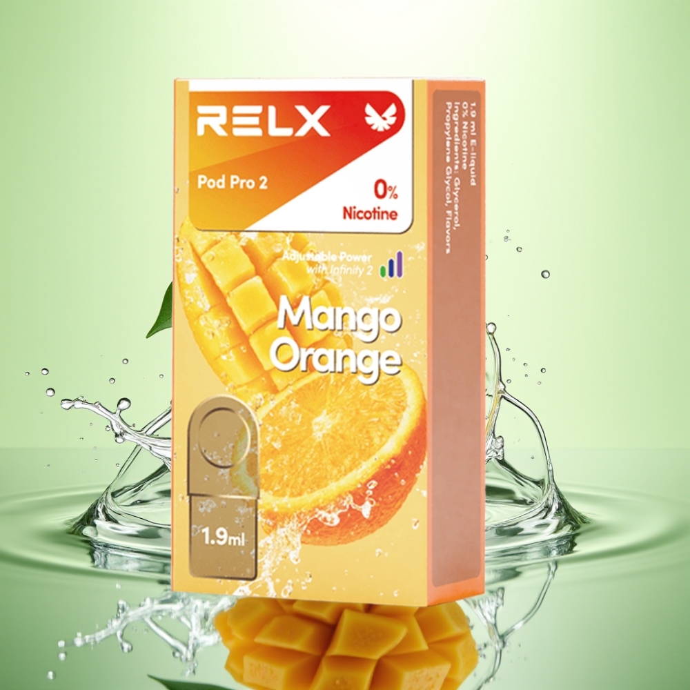 RELX Pod Pro 2 600 Puff 0% Nikotin 1.9ml Mangolu Portakal Aromalı