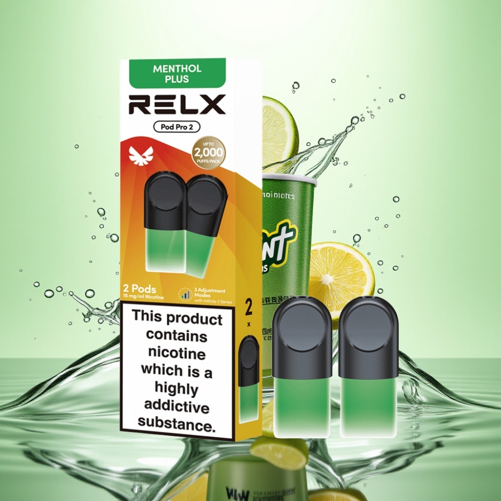 RELX Pod Pro 2 600 Puff 1.9ml 1.8% Nikotin Nane-Mentol Plus Eco/Smooth/Boost Modu