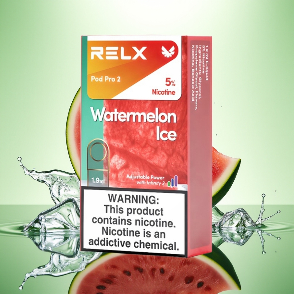 RELX Pod Pro 2 600 Puff 1.9ml 5% Nikotin Karpuz Buz 3 Voltaj Ayarlı