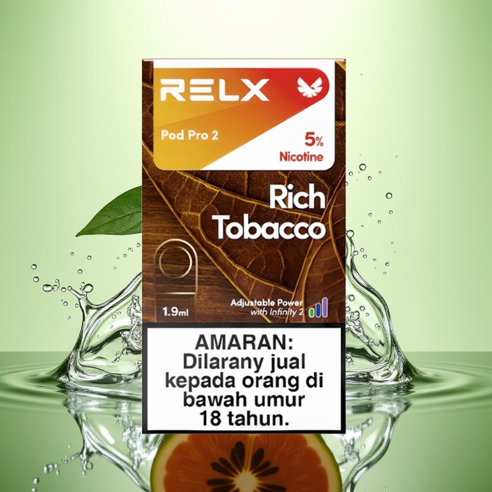 RELX Pod Pro 2 600 Puff 1.9ml 5% Nikotin Zengin Tütün Aromalı