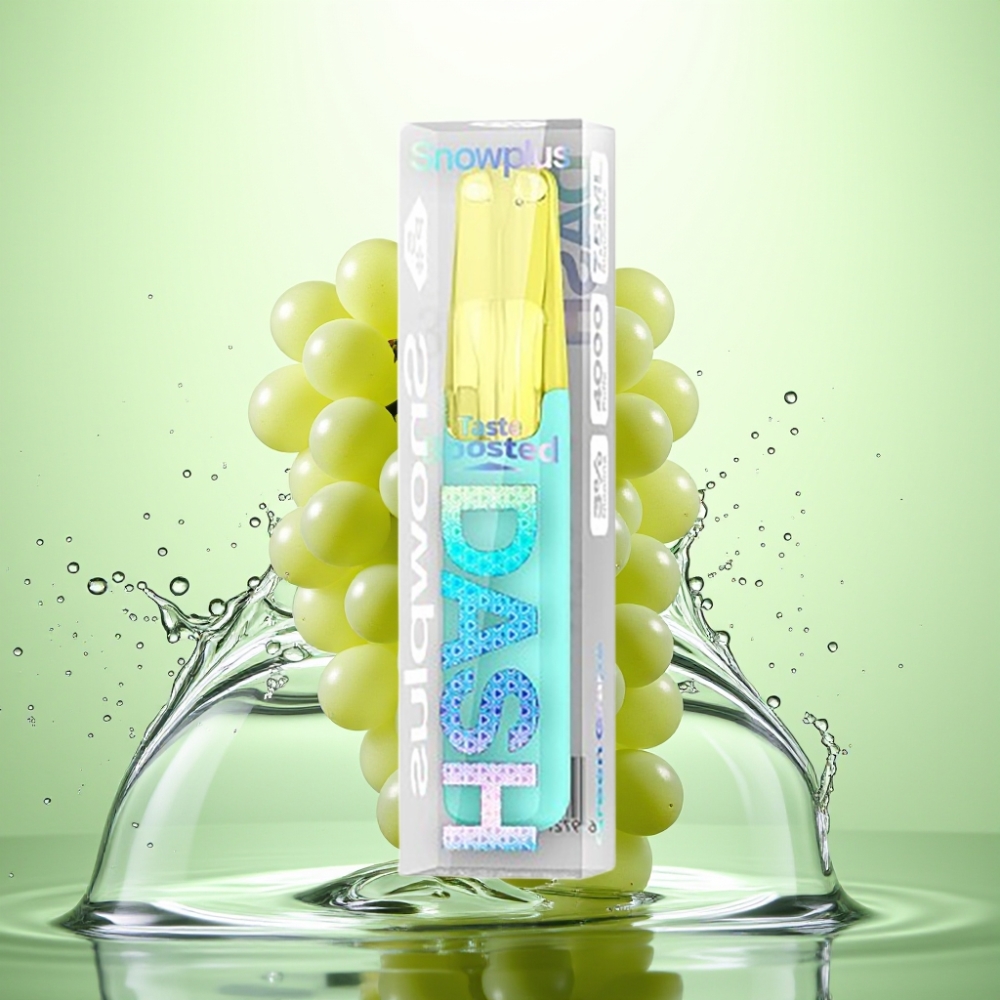 Snowplus Dash 4000 Puf Seramik Atomizer 530 mAh Pil Yeşil Üzüm Aromalı Disposable