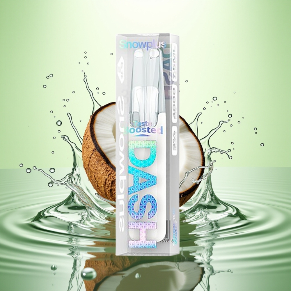 Snowplus Dash 4000 Puffs Ceramik Atomizer 530mAh 7.5ml Hindistan Cevizi Suyu Aromalı Disposable